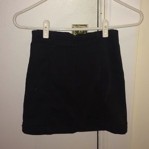 Size 0 free people black mini skirt